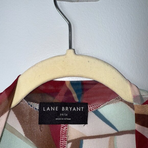 Lane Bryant Womens Abstract Print Kimono Cardigan Size 14/16 Multicolor - Picture 4 of 7